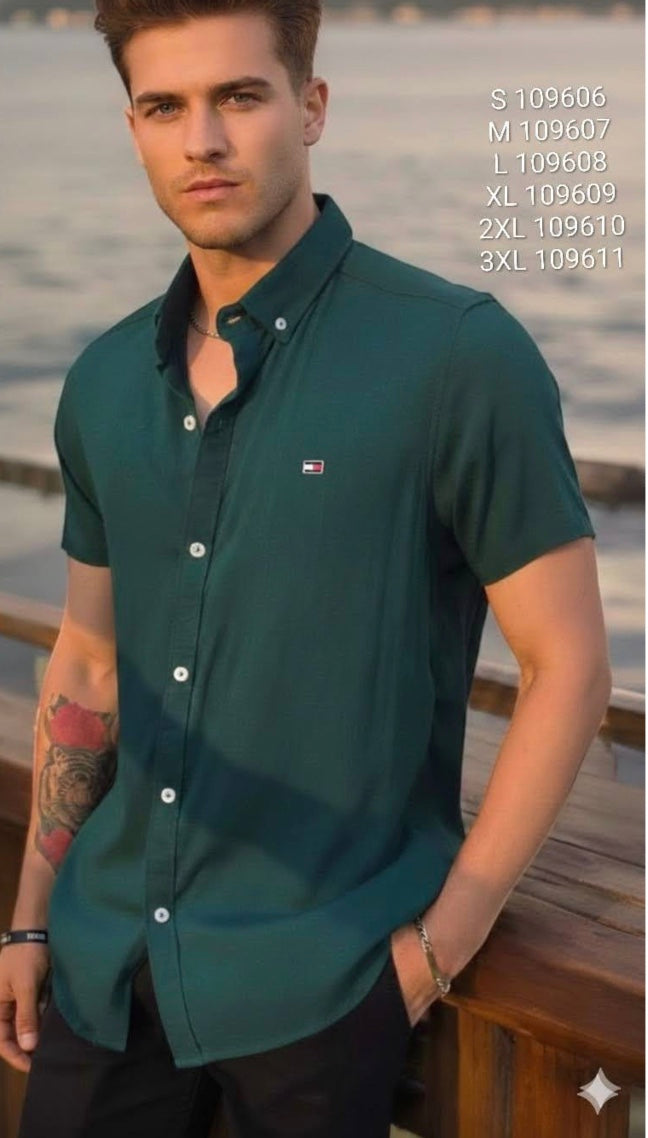 Camisa TH Hombre Manga Corta