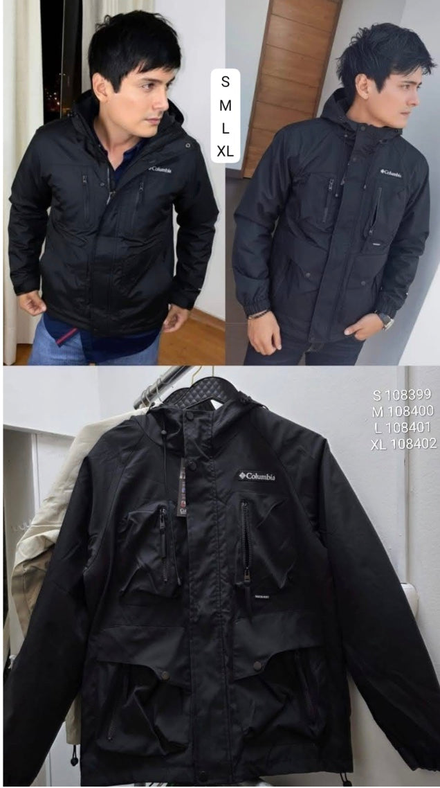 Casaca COL Hombre Impermeable Material Drill Negro