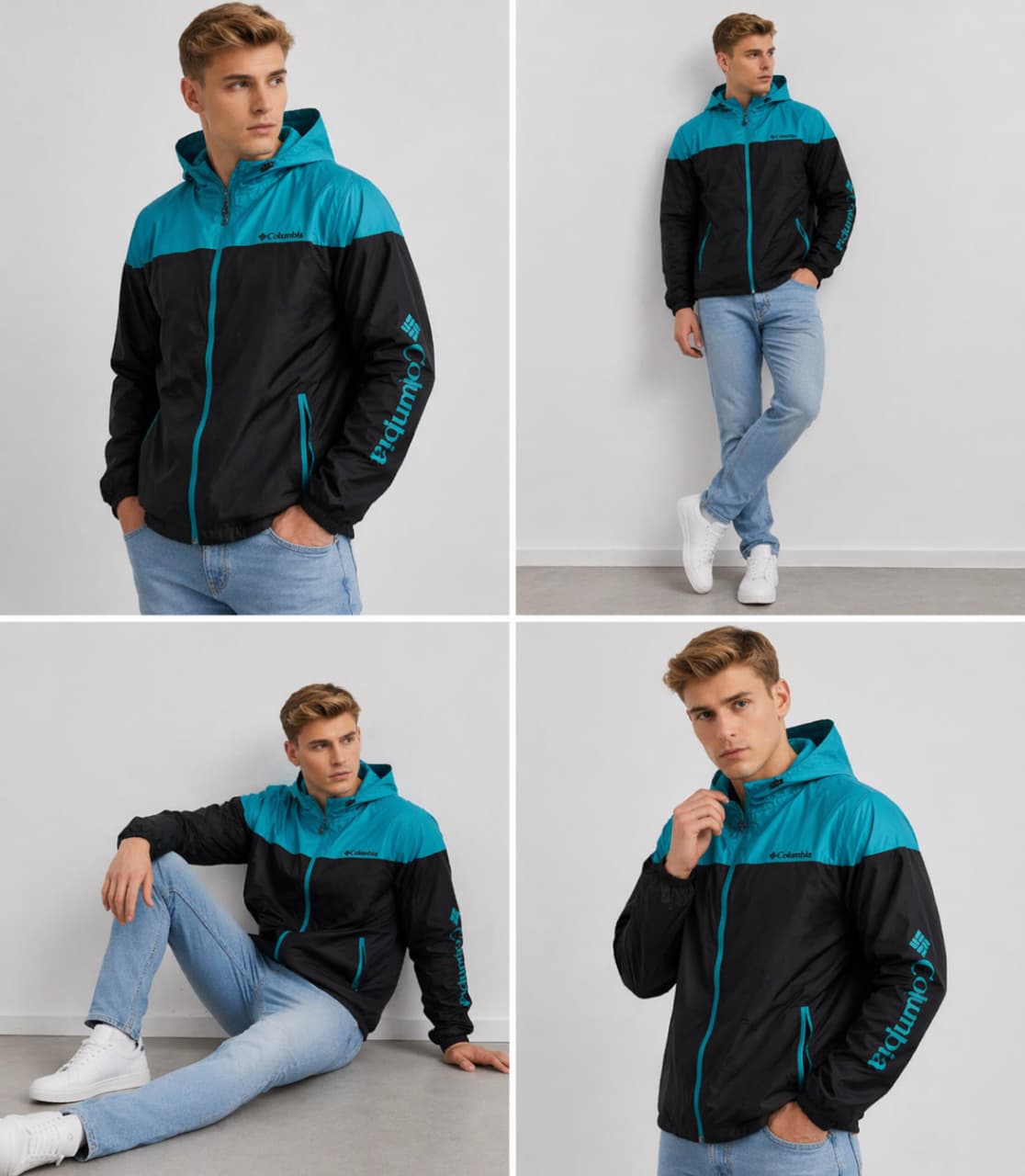 Cortaviento COL Hombre con Capucha Impermeable