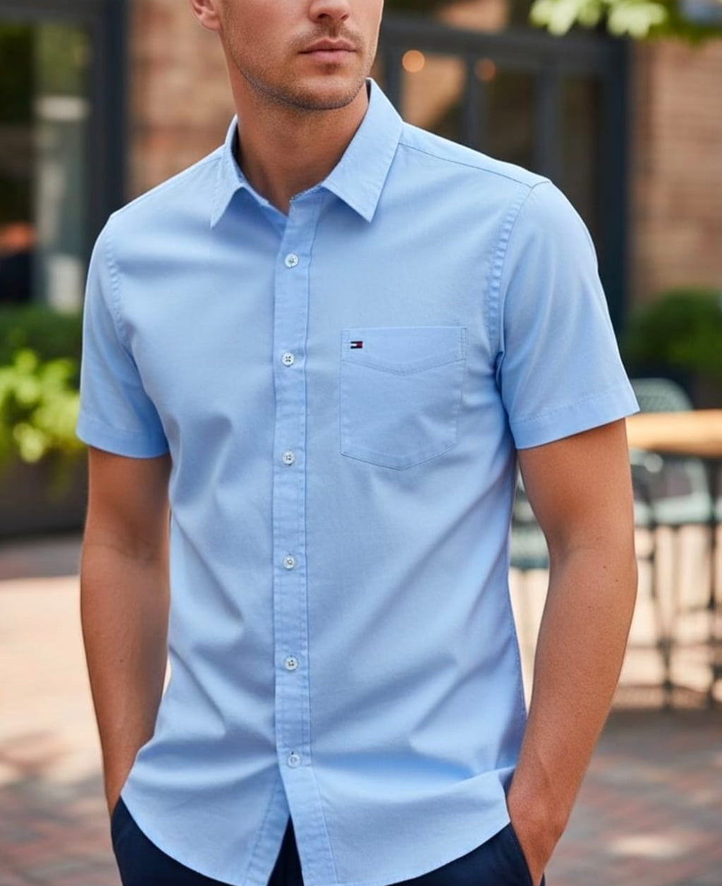 Camisa TH Hombre Manga Corta