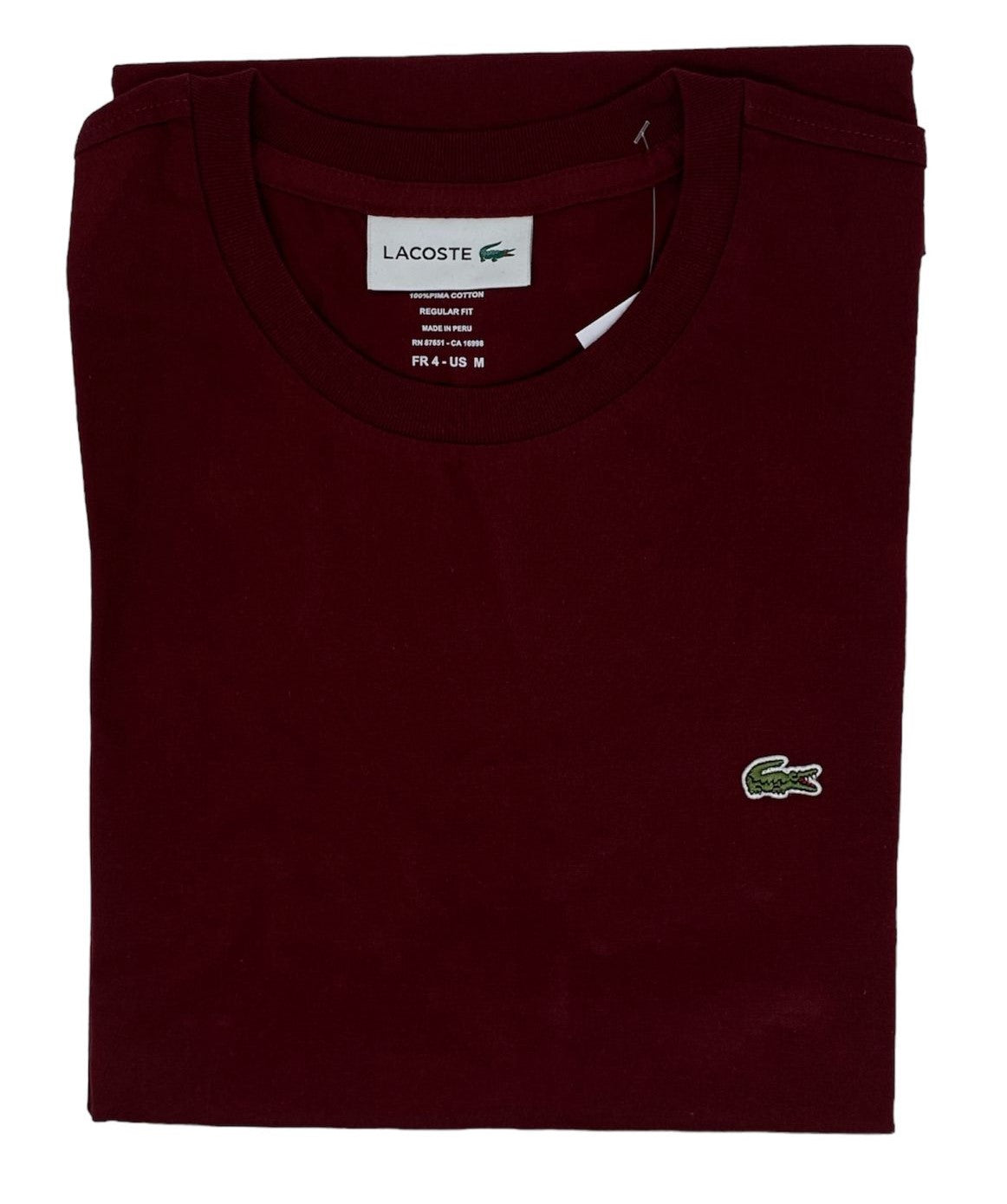 Polo LCST Hombre Cuello Redondo Vino