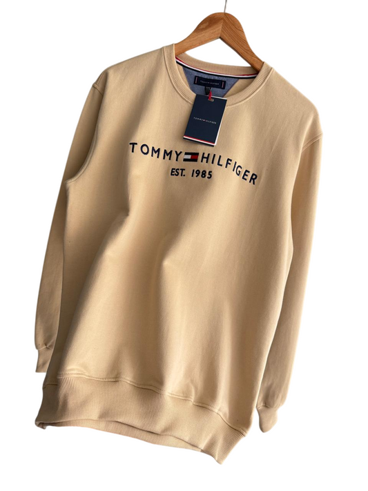 Polera TH Hombre Cuello Redondo Beige