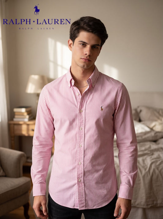 Camisa RL Hombre Manga Larga a Rayas