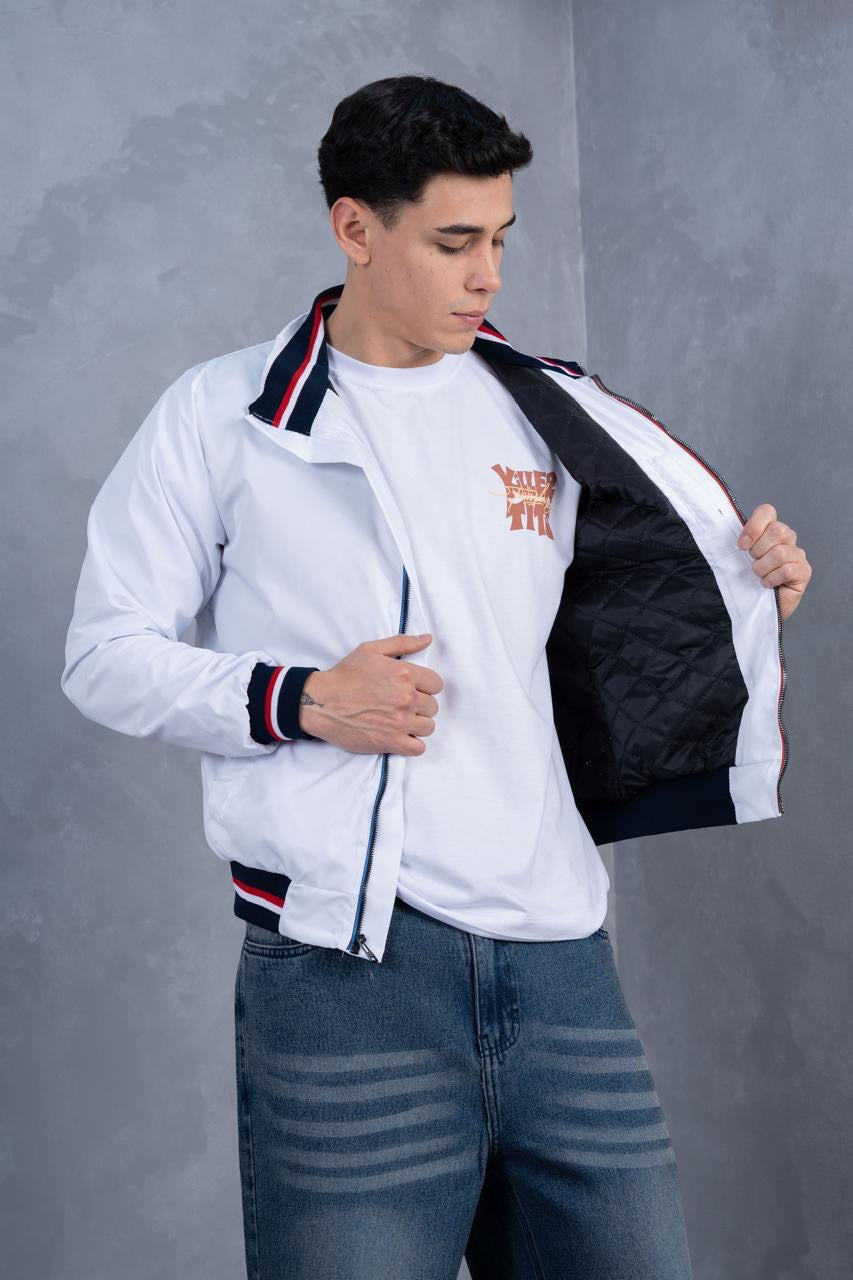 Casaca TH Hombre Acolchada Impermeable Blanco