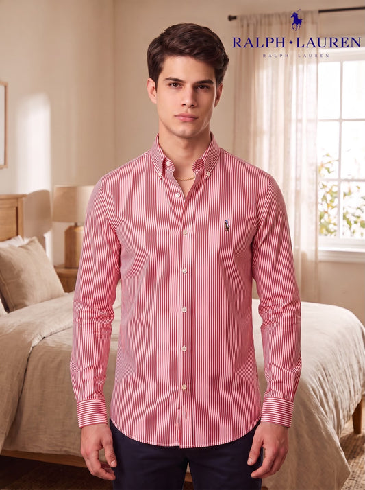 Camisa RL Hombre Manga Larga a Rayas