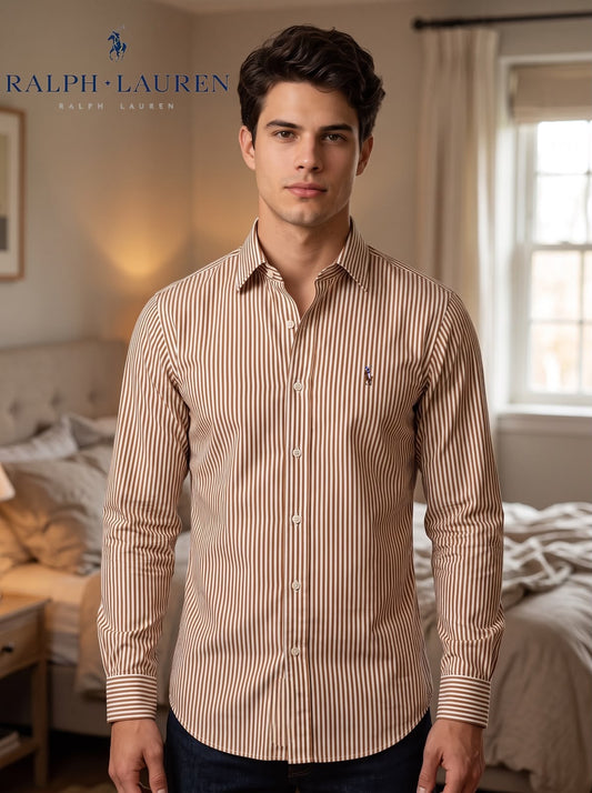 Camisa RL Hombre Manga Larga a Rayas