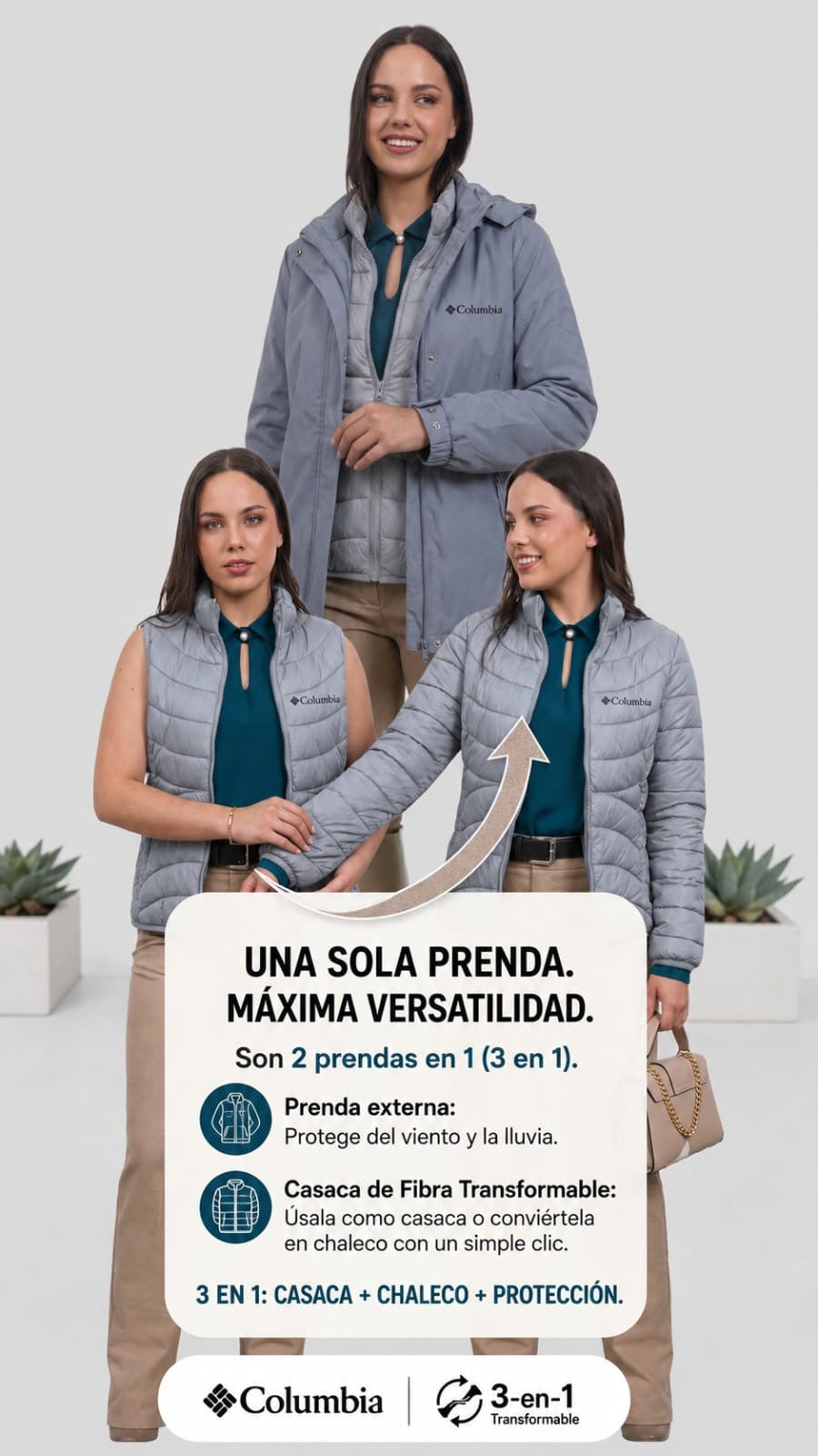 Casaca COL Mujer 3 en 1