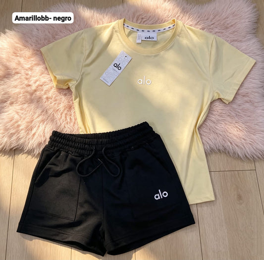Conjunto Alo Mujer Buzo (Short + Polo)