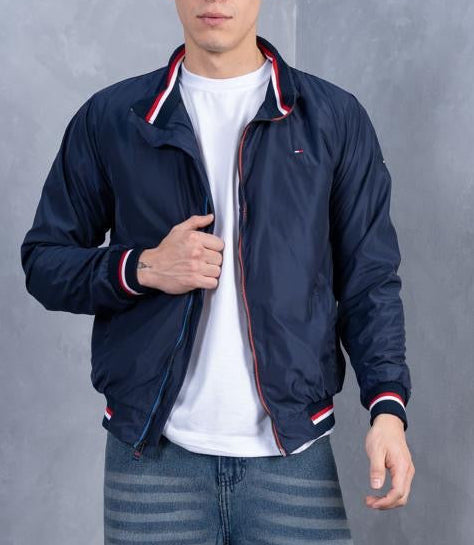Casaca TH Hombre Acolchada Impermeable Azul