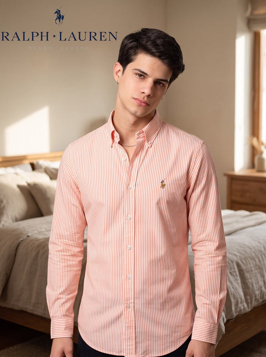 Camisa RL Hombre Manga Larga a Rayas