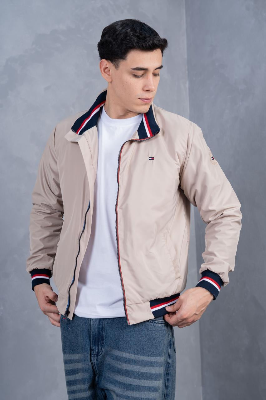 Casaca TH Hombre Acolchada Impermeable Beige