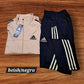 Conjunto Adidas Hombre Beige con Negro