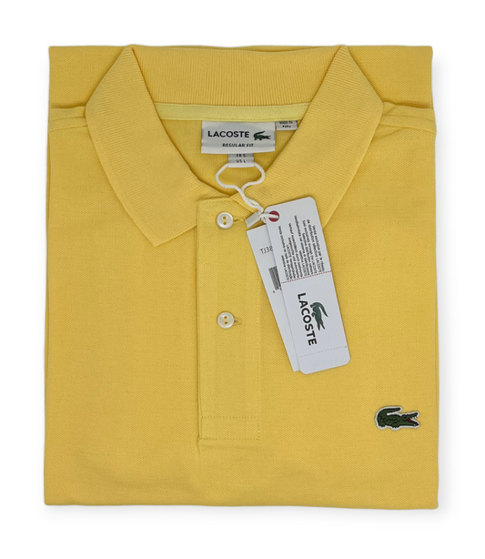 Camisero Lacoste amarillo manga corta