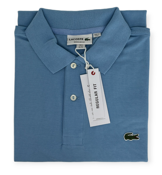 Lacoste camisero celeste manga corta