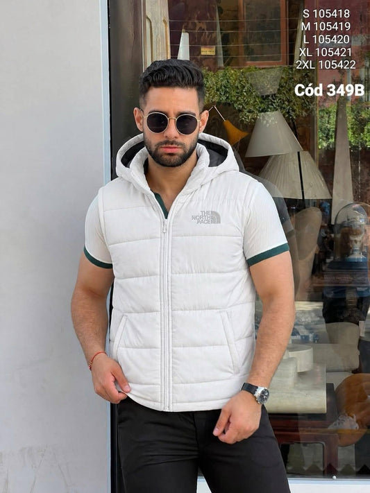 Chaleco TNF Hombre con Capucha Blanco