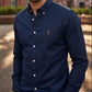 Camisa RL Hombre Manga Larga Azul