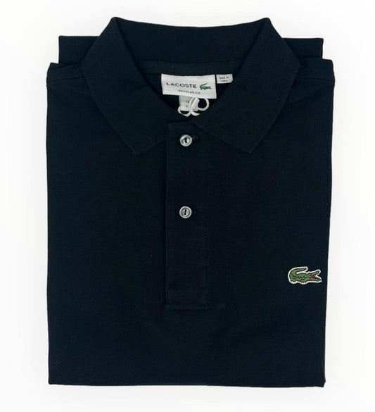 Lacoste camisero negro manga corta