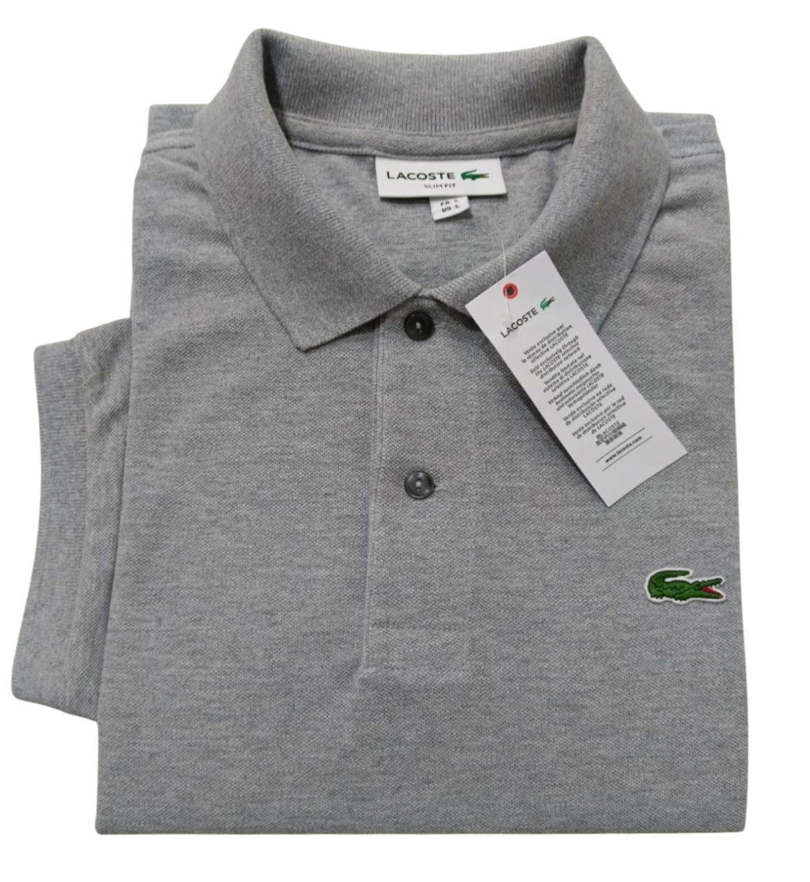 Lacoste camisero gris manga corta