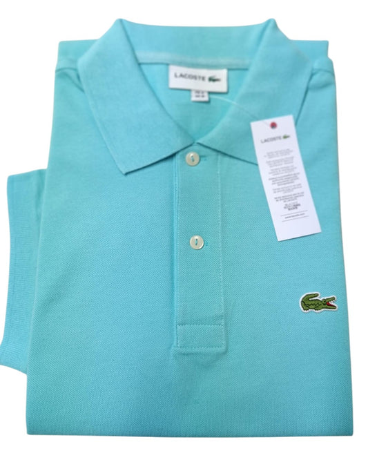 Lacoste camisero verde agua manga corta