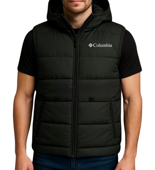 Chaleco COL Hombre con Capucha Verde Oscuro