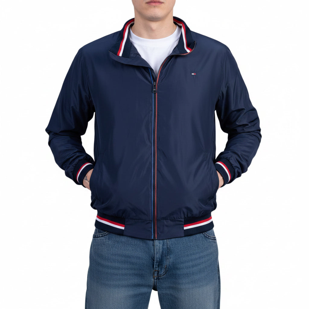 Casaca TH Hombre Acolchada Impermeable Azul