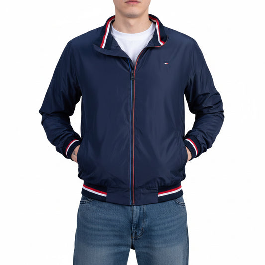 Casaca TH Hombre Acolchada Impermeable Azul