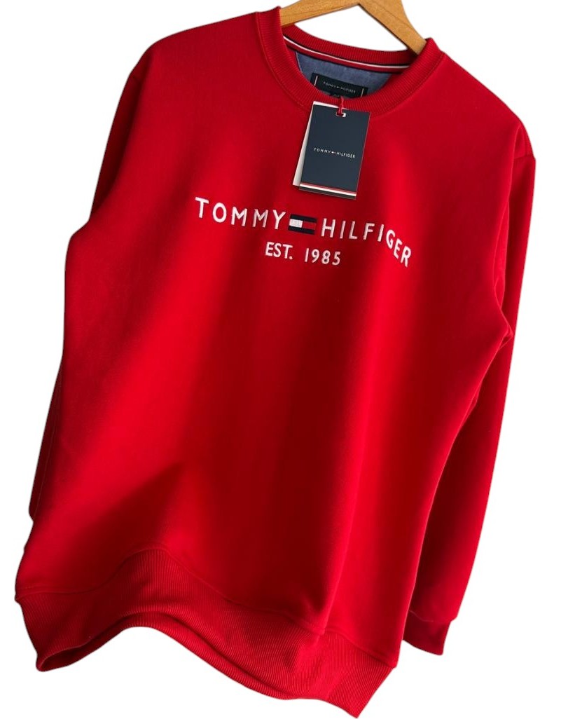 Polera TH Hombre Cuello Redondo Rojo