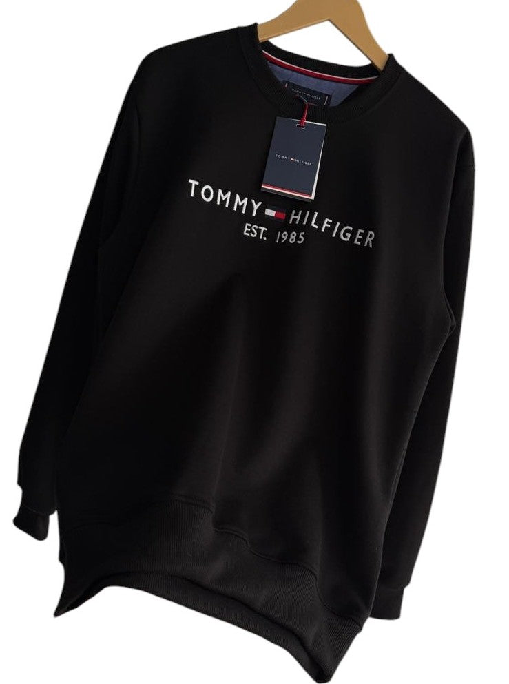 Polera TH Hombre Cuello Redondo Negro