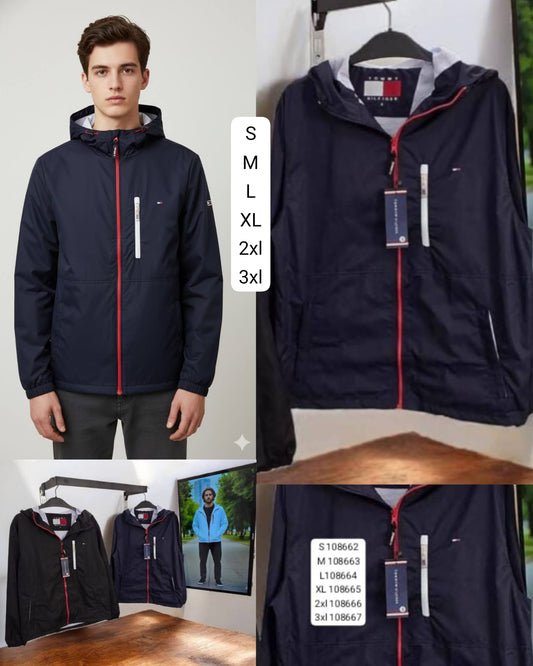 Cortaviento TH Hombre con Capucha Impermeable