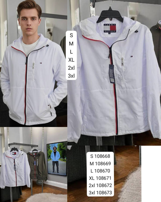 Cortaviento TH Hombre con Capucha Impermeable