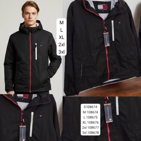 Cortaviento TH Hombre con Capucha Impermeable