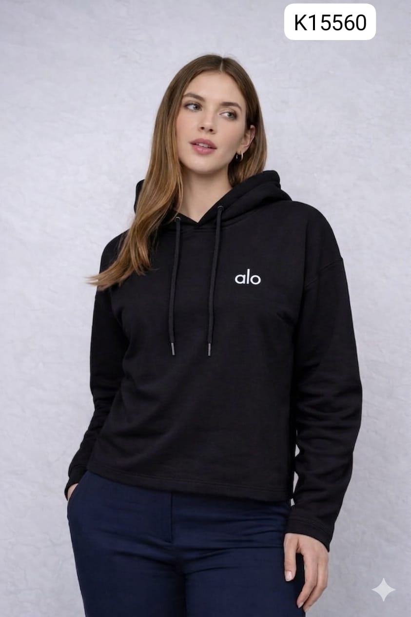 Polera Alo Mujer con Capucha