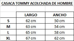 Casaca TH Hombre Acolchada Impermeable Rojo