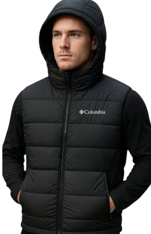 Chaleco COL Hombre con Capucha Negro
